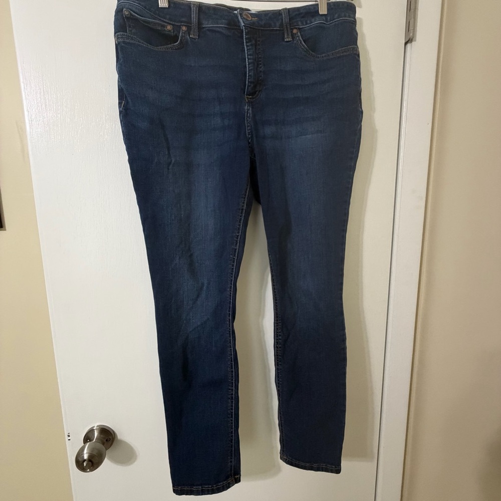 LC Lauren Conrad Dark Blue Skinny Jeans Size 16